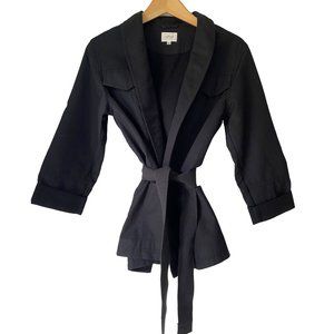ARITZIA WILFRED BLACK UTILITY BELTED JACKET